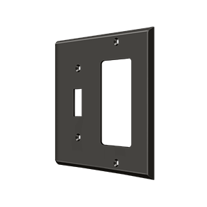 Single Toggle & Rocker Switch Plate by Deltana -  - Oil Rubbed Bronze - New York Hardware