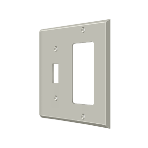 Single Toggle & Rocker Switch Plate by Deltana -  - Brushed Nickel - New York Hardware