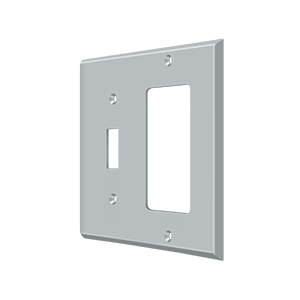 Single Toggle & Rocker Switch Plate by Deltana -  - Brushed Chrome - New York Hardware