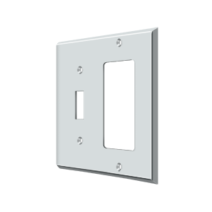 Single Toggle & Rocker Switch Plate by Deltana -  - Polished Chrome - New York Hardware