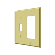 Single Toggle & Rocker Switch Plate by Deltana -  - Polished Brass - New York Hardware