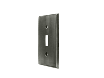Single Toggle Standard Switch Plate - Pewter - New York Hardware Online