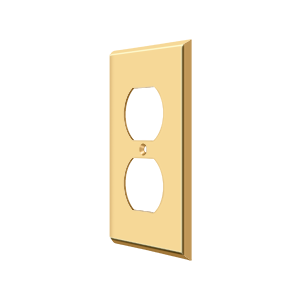 Double Outlet Switch Plate by Deltana -  - PVD Polished Brass - New York Hardware
