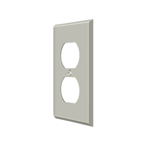 Double Outlet Switch Plate by Deltana -  - Brushed Nickel - New York Hardware