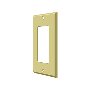 Single Rocker Switch Plate by Deltana -  - Polished Brass - New York Hardware
