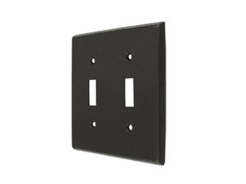 Double Toggle Standard Switch Plate - Oil Rubbed Bronze - New York Hardware Online