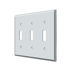 Triple Toggle Switch Plate by Deltana -  - Polished Chrome - New York Hardware