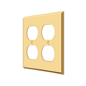 Quadruple Outlet Switch Plate by Deltana -  - PVD Polished Brass - New York Hardware