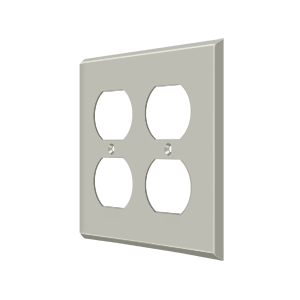 Quadruple Outlet Switch Plate by Deltana -  - Brushed Nickel - New York Hardware