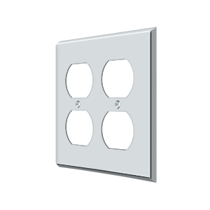 Quadruple Outlet Switch Plate by Deltana -  - Polished Chrome - New York Hardware
