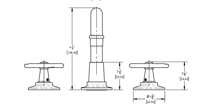 WORKS Widespread Faucet - Low Spout Wheel Cross Handles by Phylrich - New York Hardware