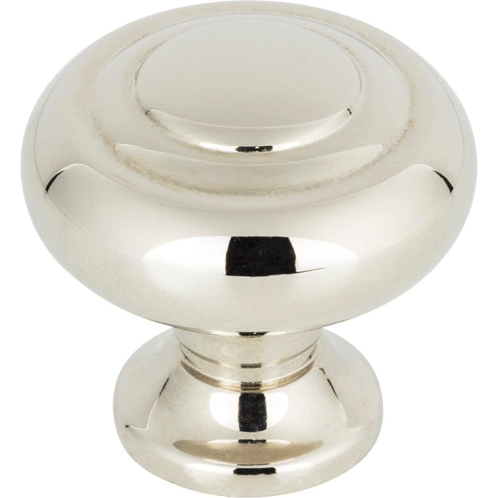 Kent Knob by Top Knobs - Polished Nickel - New York Hardware