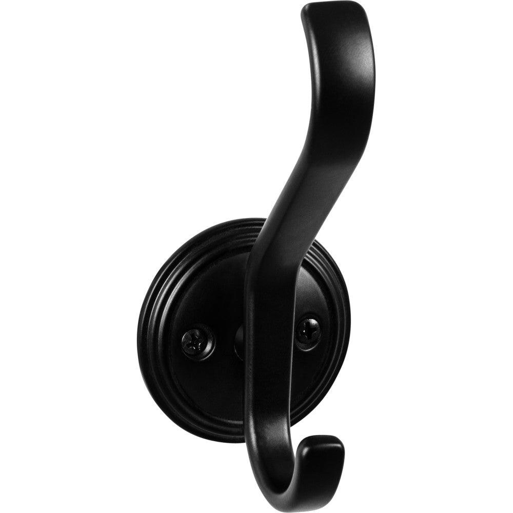 Reeded Hook by Top Knobs - Flat Black - New York Hardware