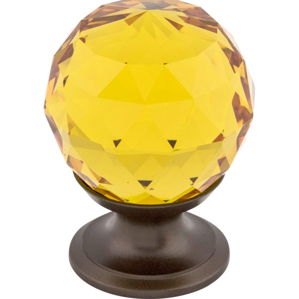 Amber Crystal Knob by Top Knobs - Oil Rubbed Bronze - New York Hardware