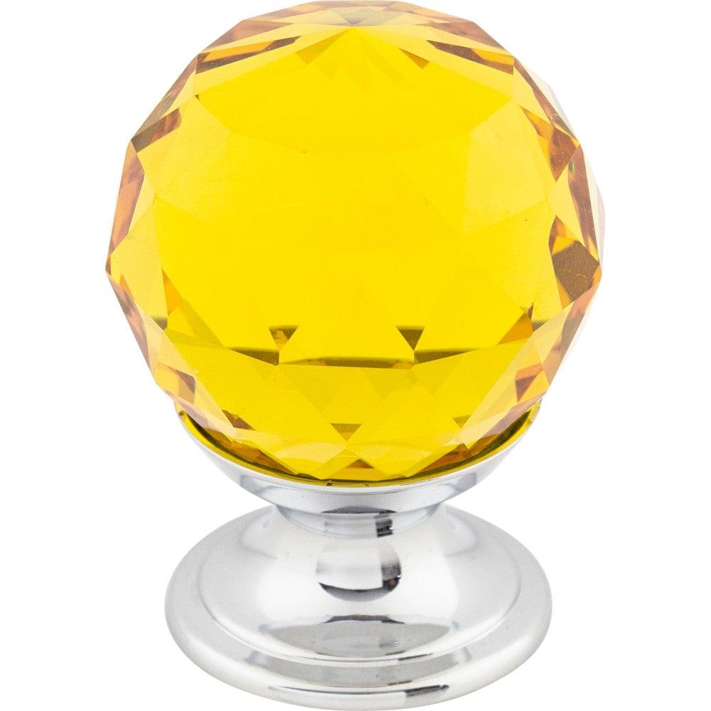 Amber Crystal Knob by Top Knobs - Polished Chrome - New York Hardware