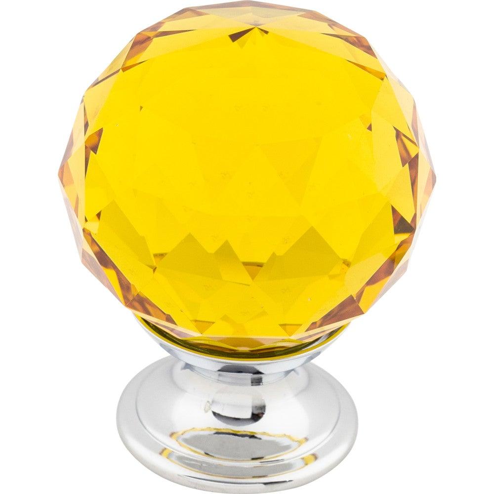 Amber Crystal Knob by Top Knobs - Polished Chrome - New York Hardware