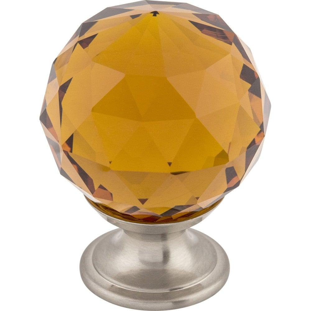 Wine Crystal Knob by Top Knobs - Brushed Satin Nickel - New York Hardware