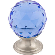 Blue Crystal Knob by Top Knobs - Brushed Satin Nickel - New York Hardware