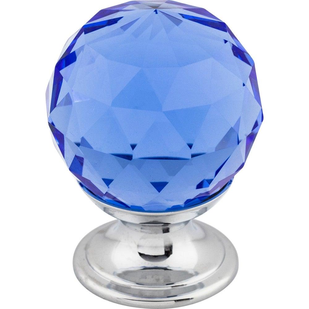 Blue Crystal Knob by Top Knobs - Polished Chrome - New York Hardware