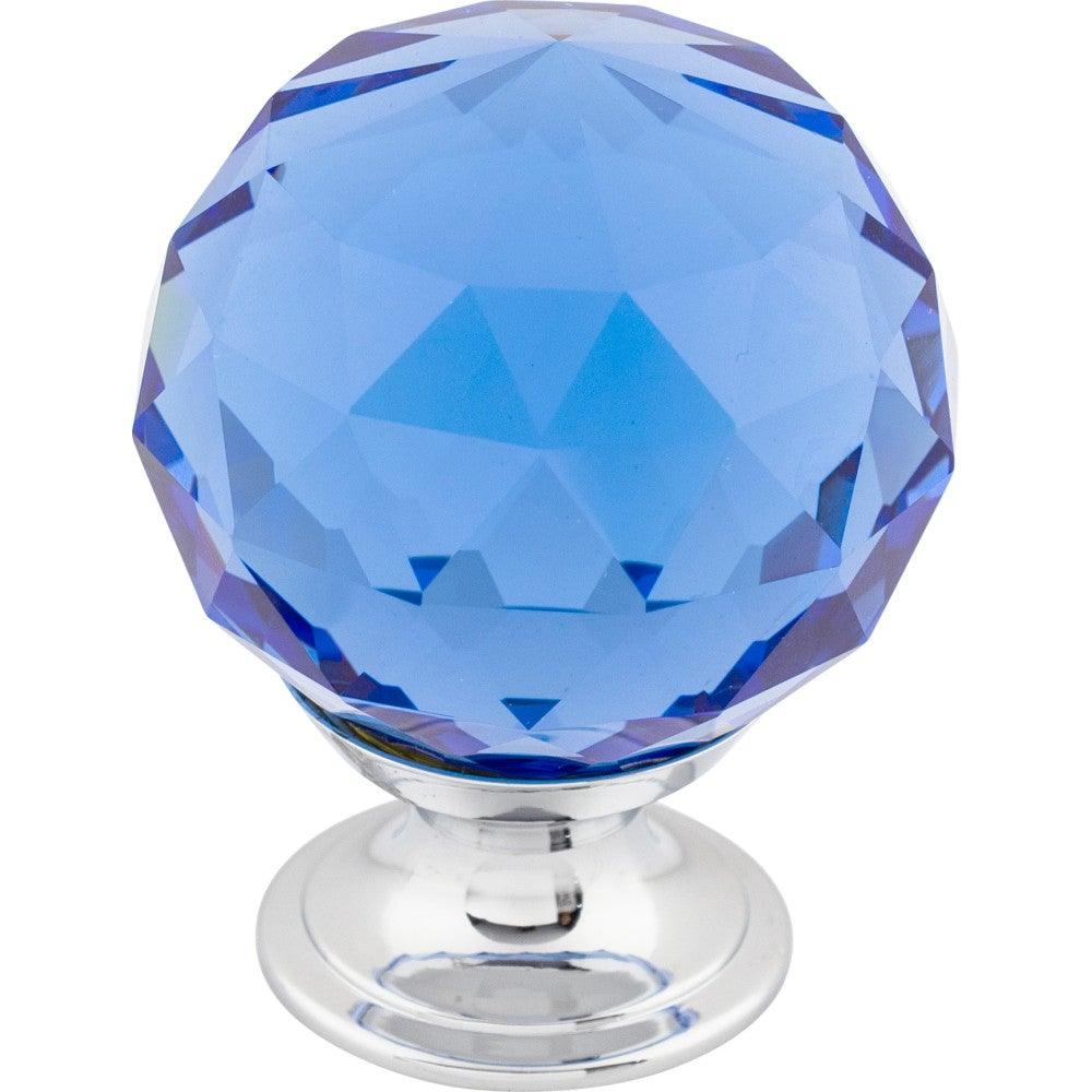 Blue Crystal Knob by Top Knobs - Polished Chrome - New York Hardware