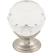 Clear Crystal Knob by Top Knobs - Brushed Satin Nickel - New York Hardware