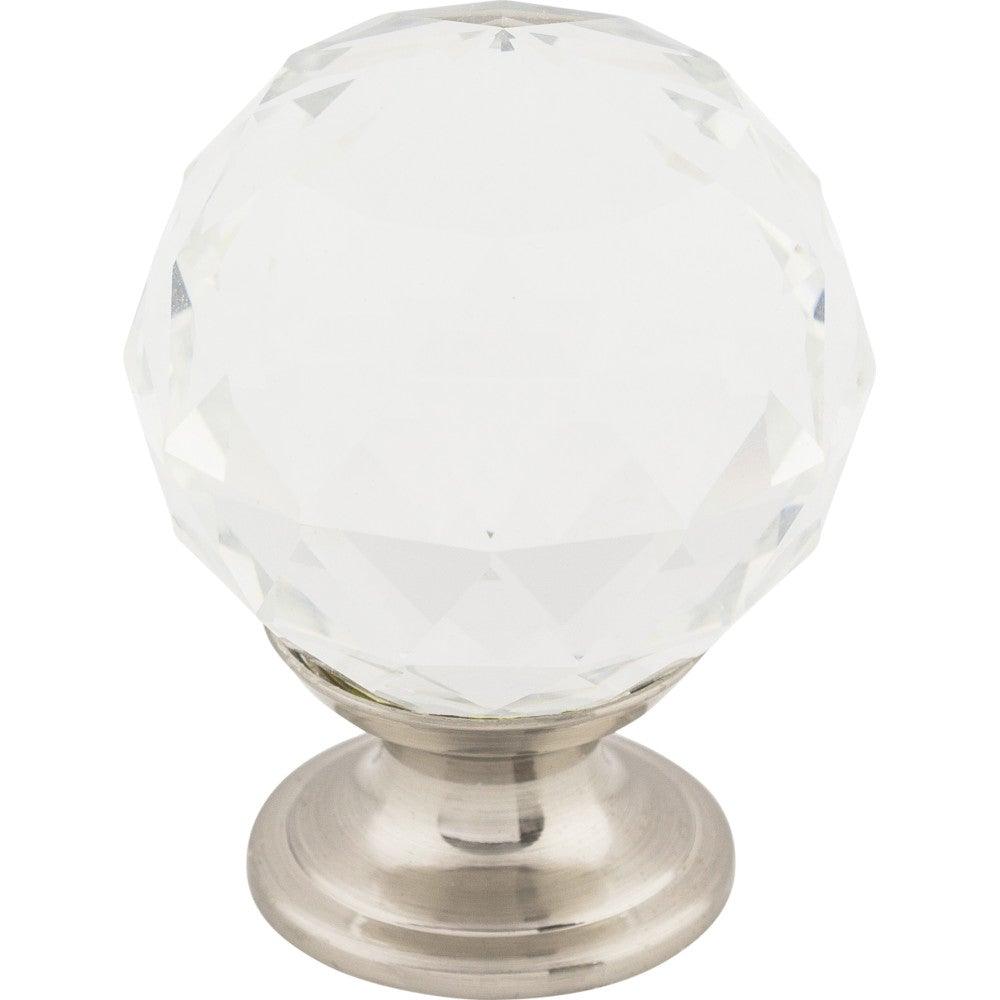 Clear Crystal Knob by Top Knobs - Brushed Satin Nickel - New York Hardware