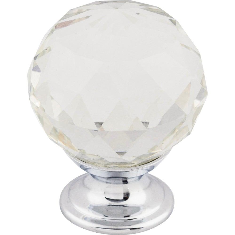 Clear Crystal Knob by Top Knobs - Polished Chrome - New York Hardware