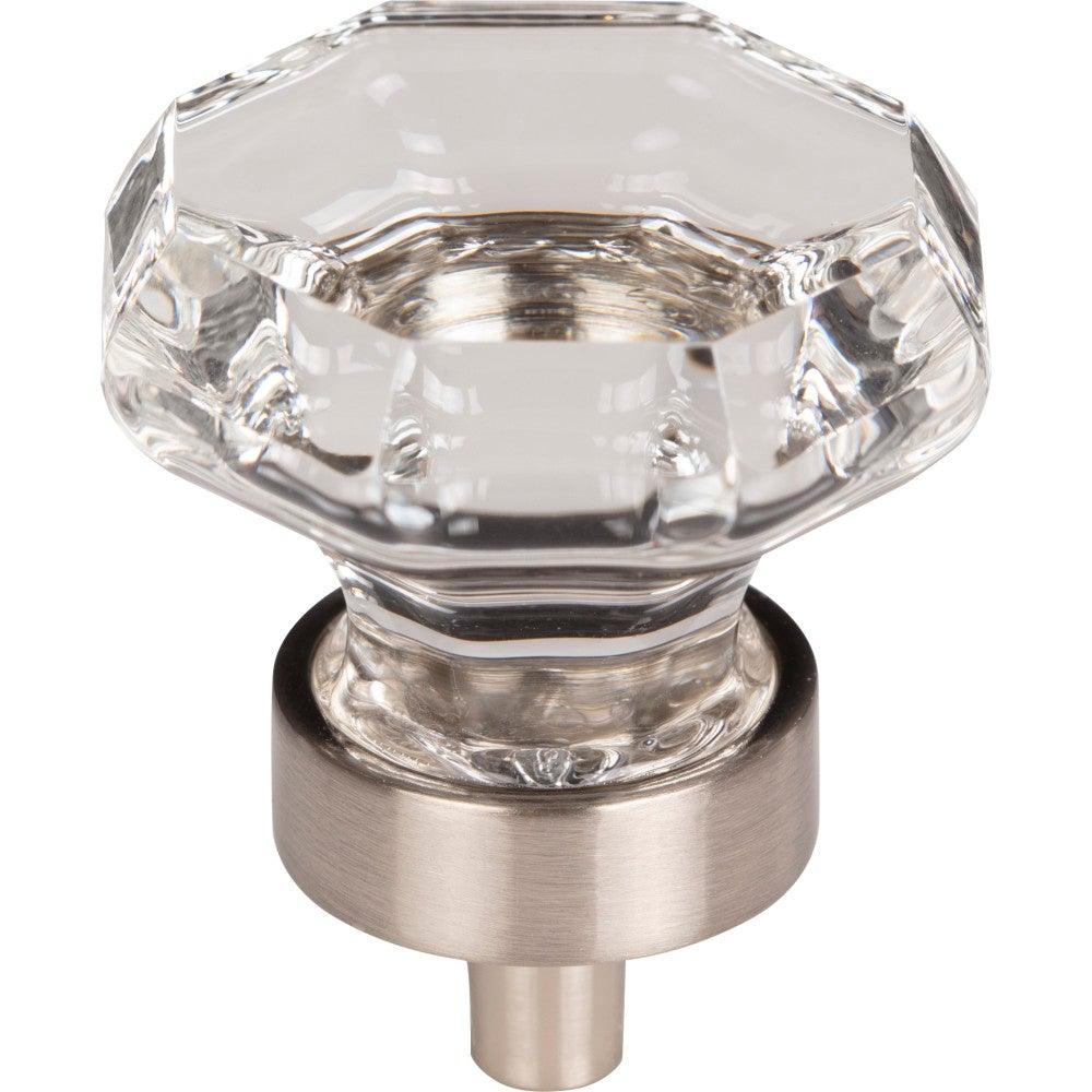 Clear Octagon Crystal Knob by Top Knobs - Brushed Satin Nickel - New York Hardware