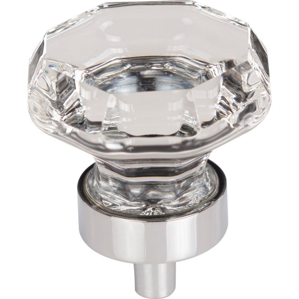 Clear Octagon Crystal Knob by Top Knobs - Polished Chrome - New York Hardware