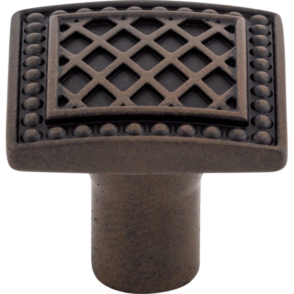 Trevi Square Knob by Top Knobs - Patina Rouge - New York Hardware