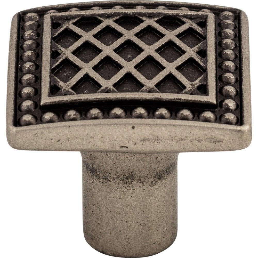 Trevi Square Knob by Top Knobs - Pewter Antique - New York Hardware