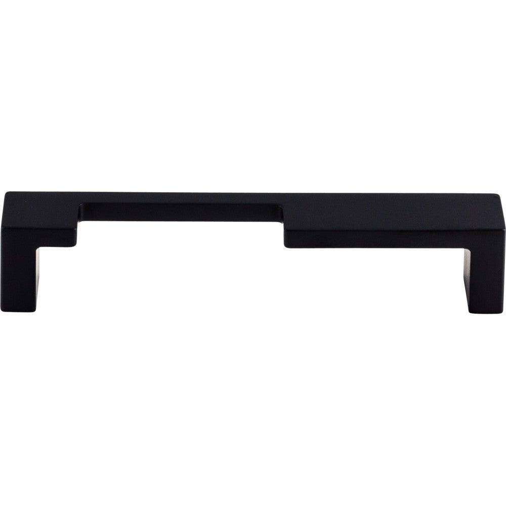 Modern Metro Notch Pull A by Top Knobs - Flat Black - New York Hardware