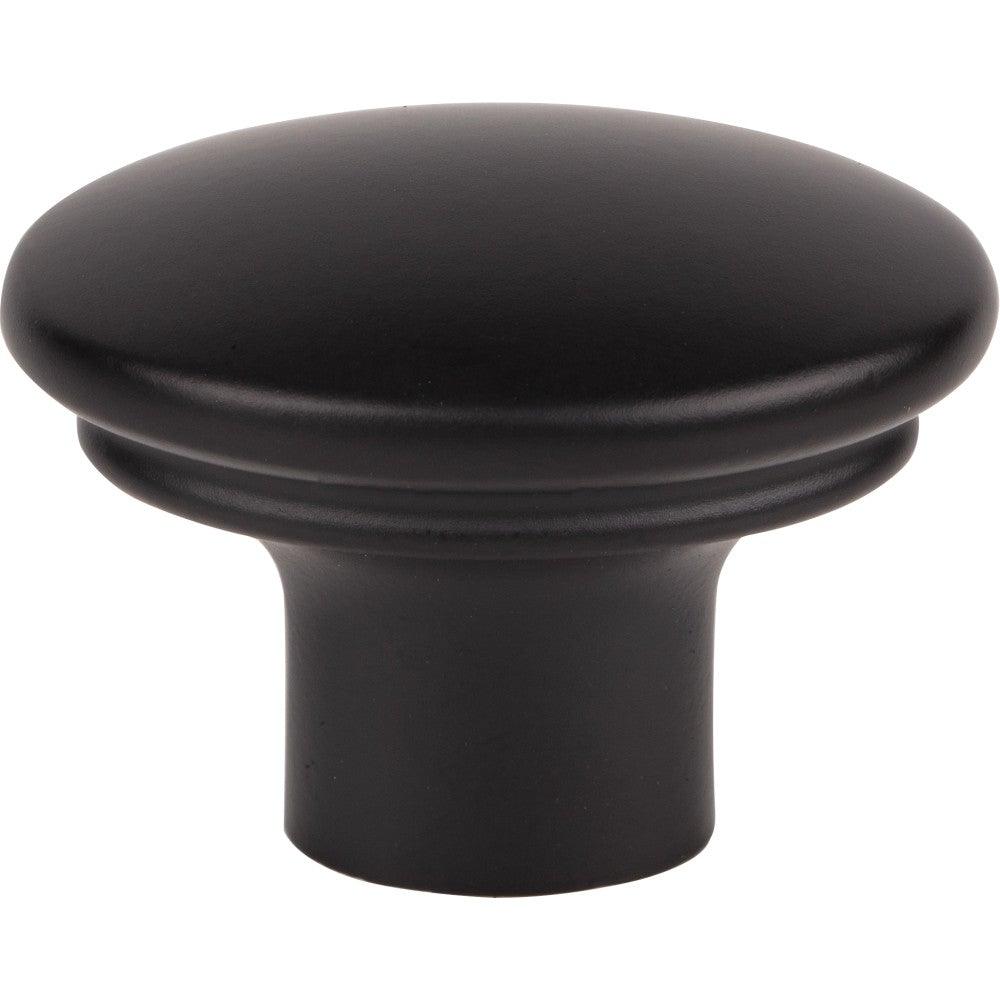 Julian Oval Knob by Top Knobs - Flat Black - New York Hardware