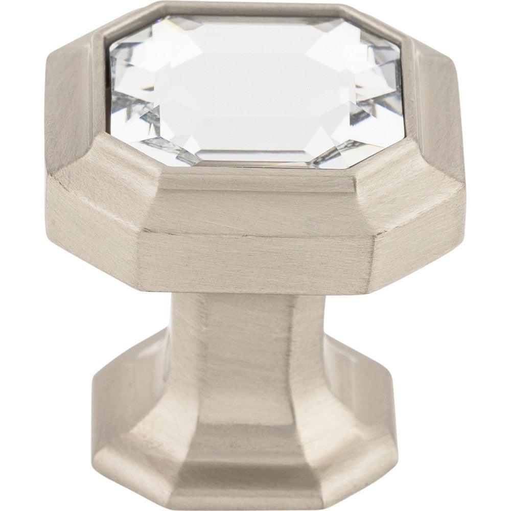 Crystal Emerald Knob by Top Knobs - Brushed Satin Nickel - New York Hardware