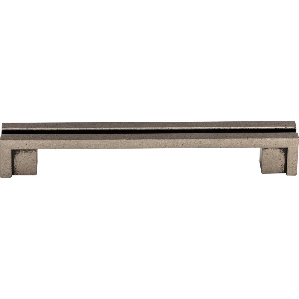 Flat Rail Pull by Top Knobs - Pewter Antique - New York Hardware