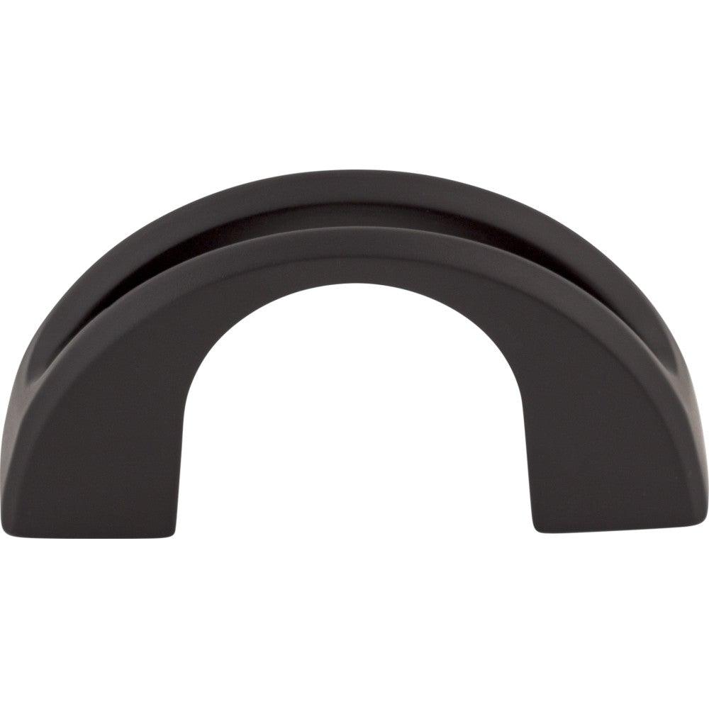 Tango U Finger Pull by Top Knobs - Flat Black - New York Hardware