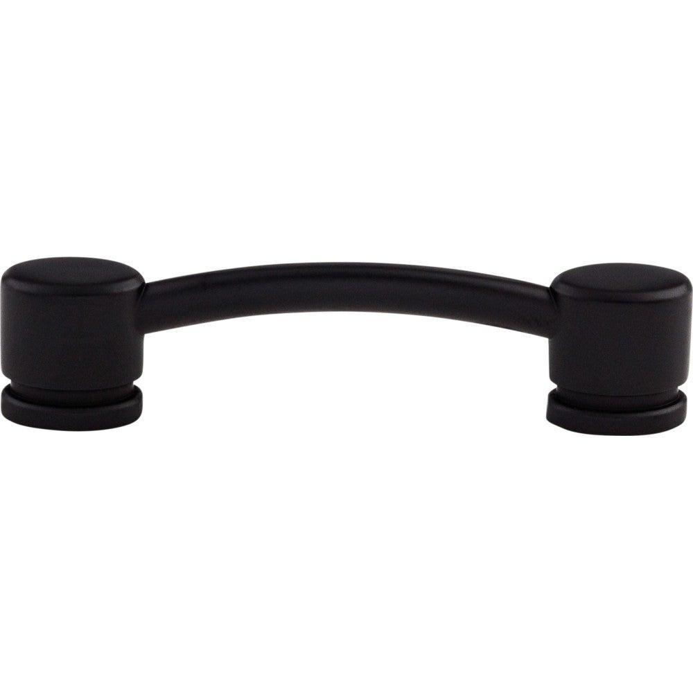 Oval Thin Pull by Top Knobs - Flat Black - New York Hardware