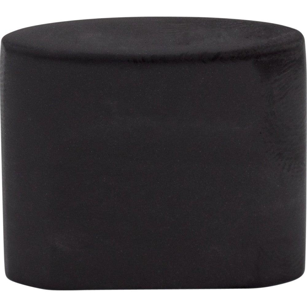 Oval Slot Knob by Top Knobs - Flat Black - New York Hardware