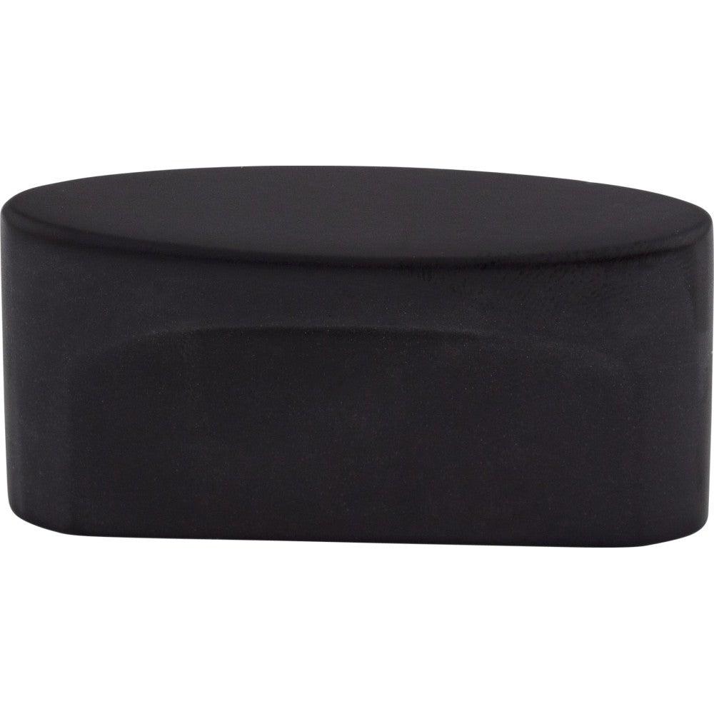 Oval Slot Knob by Top Knobs - Flat Black - New York Hardware