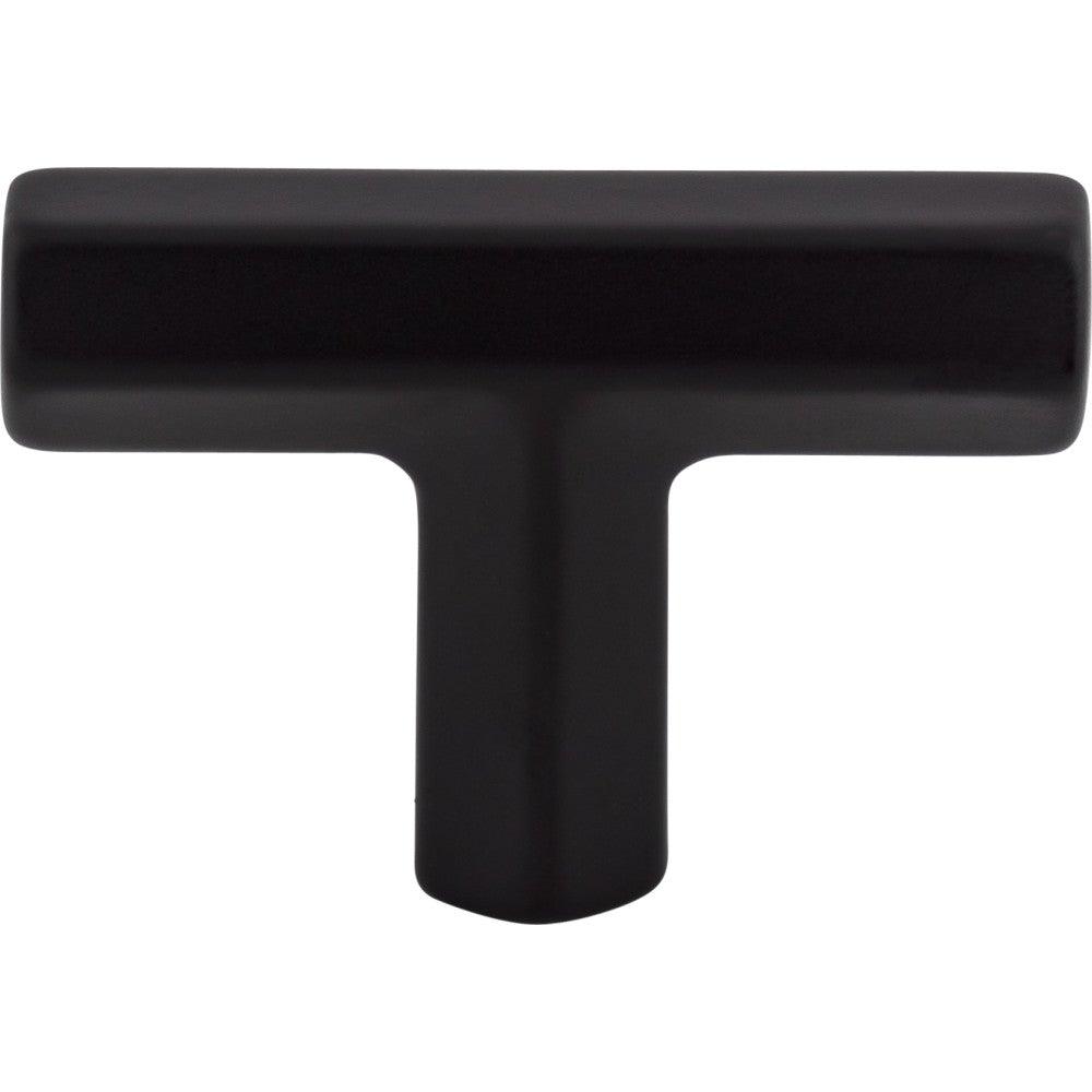 Lydia T Shaped Knob by Top Knobs - Flat Black - New York Hardware