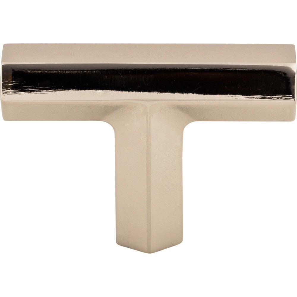 Lydia T Shaped Knob by Top Knobs - Polished Nickel - New York Hardware
