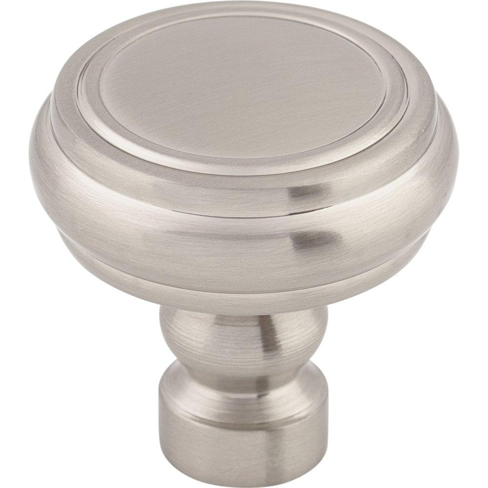 Brixton Rimmed Knob by Top Knobs - Brushed Satin Nickel - New York Hardware