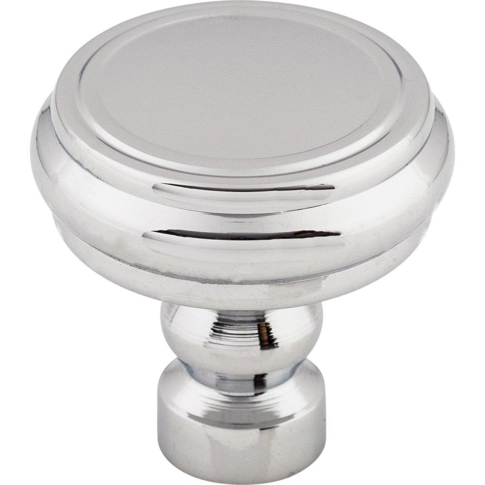 Brixton Rimmed Knob by Top Knobs - Polished Chrome - New York Hardware