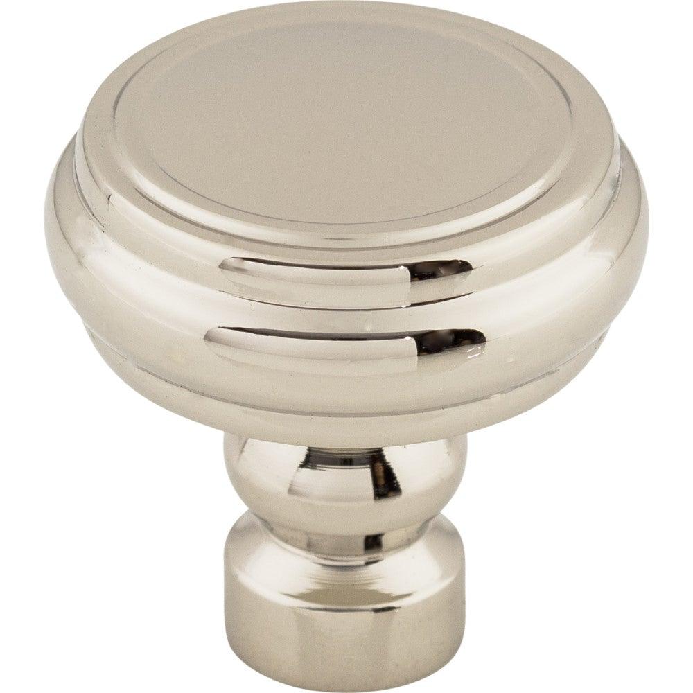 Brixton Rimmed Knob by Top Knobs - Polished Nickel - New York Hardware