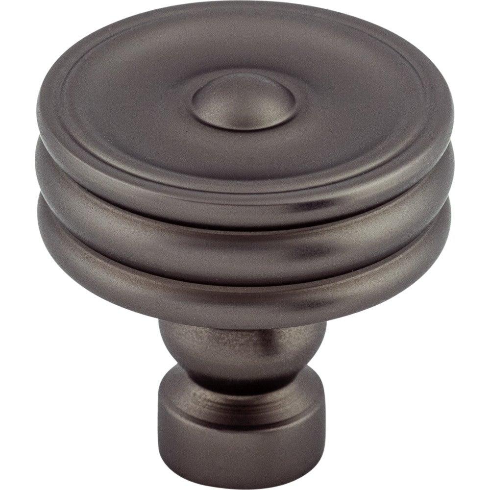Brixton Ridged Knob by Top Knobs - Ash Gray - New York Hardware