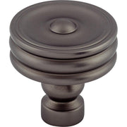 Brixton Ridged Knob by Top Knobs - Ash Gray - New York Hardware