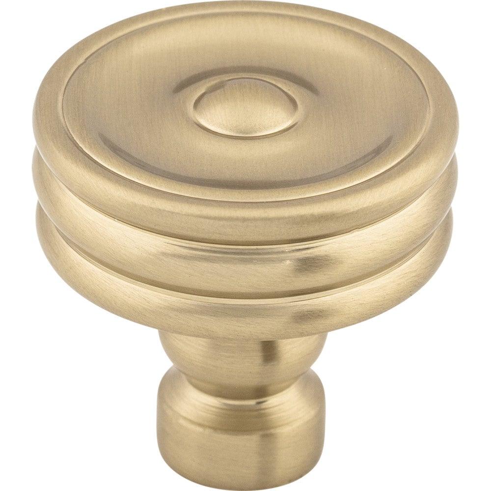 Brixton Ridged Knob by Top Knobs - Honey Bronze - New York Hardware