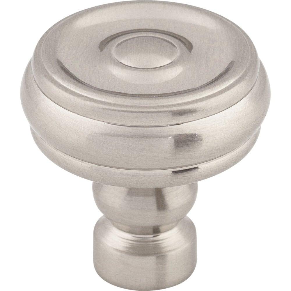 Brixton Button Knob by Top Knobs - Brushed Satin Nickel - New York Hardware