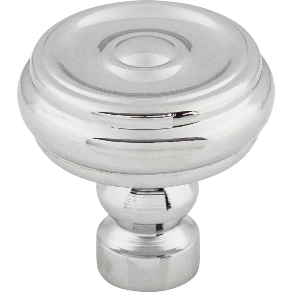 Brixton Button Knob by Top Knobs - Polished Chrome - New York Hardware