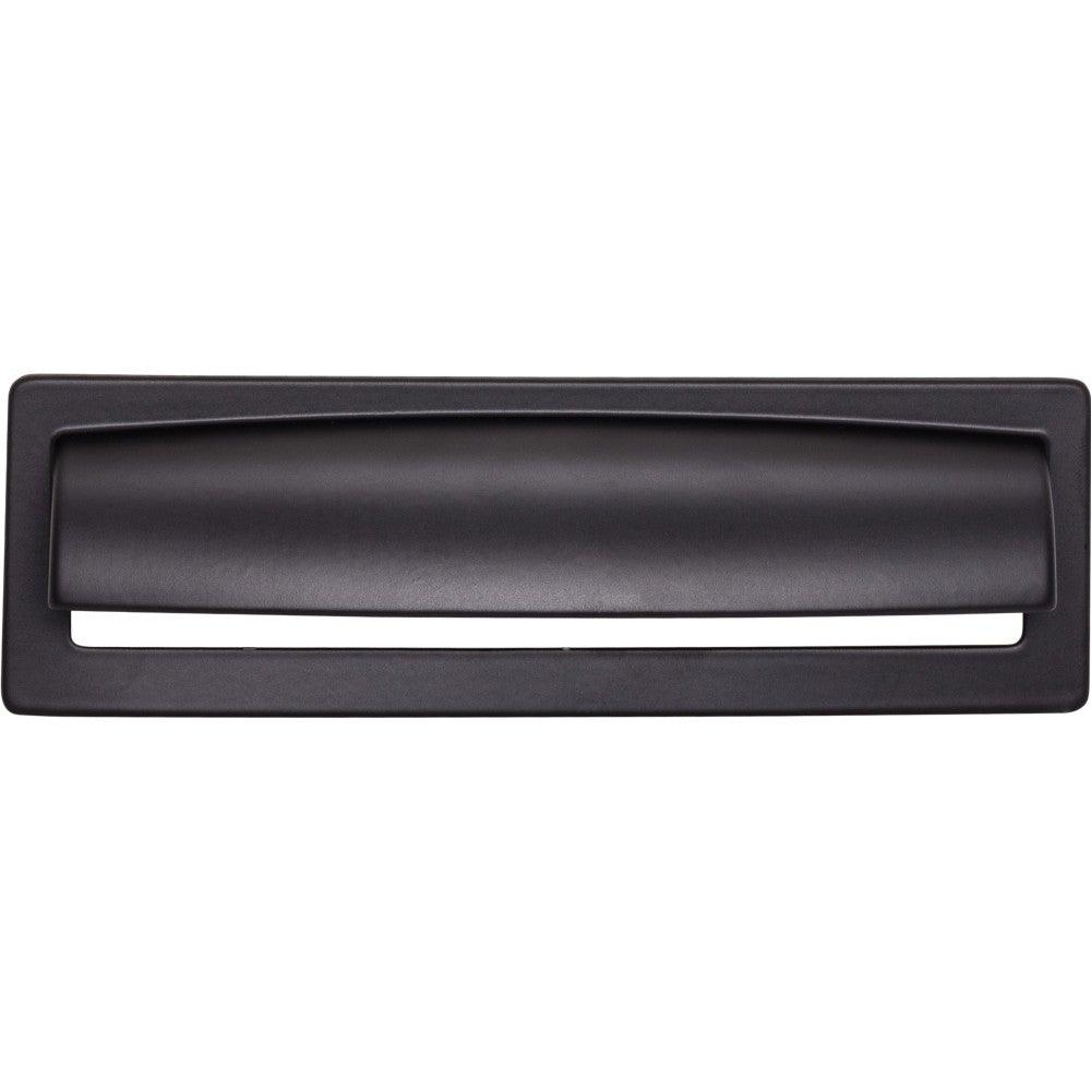 Hollin Cup Pull by Top Knobs - Flat Black - New York Hardware